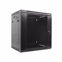Lanberg WF01-6412-10B, Rack monté sur le mur, 12U, 60 kg, Verrouillage des touches, Rails de rack, 21 kg