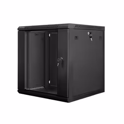 Lanberg WF01-6612-10B, Rack monté sur le mur, 12U, 60 kg, Verrouillage des touches, Rails de rack, Gestion optimisée des câbl ...