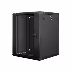 Lanberg WF01-6615-10B, Rack monté sur le mur, 15U, 60 kg, Verrouillage des touches, Noir