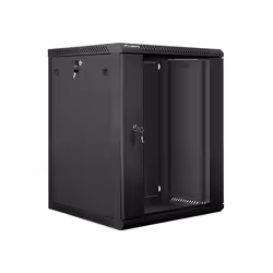 Lanberg WF01-6615-10B étagère 15U Rack monté sur le mur Noir
