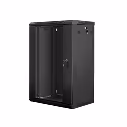 Lanberg WF01-6418-10B, Rack monté sur le mur, 18U, 60 kg, Verrouillage des touches, Rails de rack, Gestion optimisée des câbl ...