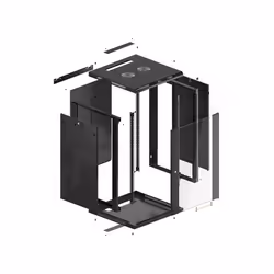 Lanberg WF01-6618-10B étagère 18U Rack monté sur le mur Noir - Vue supplémentaire 7