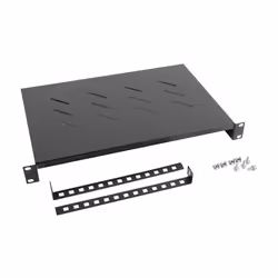 Lanberg AK-1004-B, Étagère, Noir, 25 kg, 1U, 48,3 cm (19"), 482,6 mm