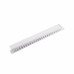 Lanberg AK-1201-S, Panneau de gestion de câbles, Gris, Métal, 1U, 48,3 cm (19"), 482,6 mm