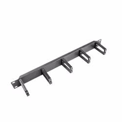 Lanberg AK-1202-B, Panneau de gestion de câbles, Noir, Plastique, 1U, 48,3 cm (19"), 482,6 mm