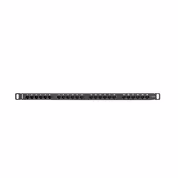 Lanberg PPU6-0024-B, RJ-45, Cat6, Noir, Métal, Montage de rack, 0.5U