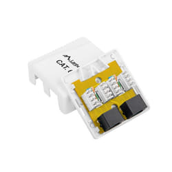 Lanberg OU6-0002-W boitier de prise de courant RJ-45 Blanc