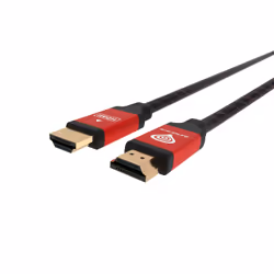 GENESIS NKA-0787, 3 m, HDMI Type A (Standard), HDMI Type A (Standard), Compatibilité 3D, Noir, Rouge