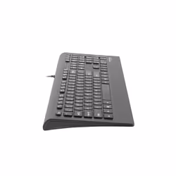 NATEC BARRACUDA, Taille réelle (100 %), USB, Clavier à membrane, QWERTY, Noir