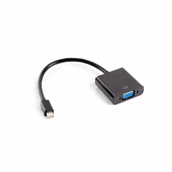Lanberg AD-0006-BK, 0,2 m, VGA (D-Sub), Mini DisplayPort, Mâle, Femelle, 1920 x 1200 pixels