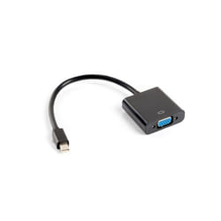 Lanberg AD-0006-BK câble vidéo et adaptateur 0,2 m VGA (D-Sub) Mini DisplayPort Noir