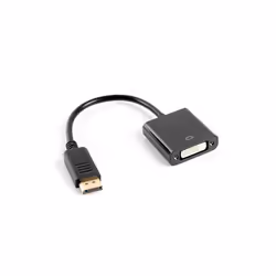 Lanberg AD-0007-BK, 0,1 m, DisplayPort, DVI-D, Mâle, Femelle, Droit