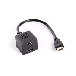 Lanberg AD-0019-BK, HDMI, 2x HDMI, 1920 x 1080 pixels, Noir, Full HD, 0,2 m