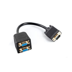 Lanberg AD-0020-BK câble VGA 0,2 m VGA (D-Sub) 2 x VGA (D-Sub) Noir