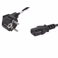 Lanberg CA-C13C-10CC-0018-BK câble électrique Noir 1,8 m Coupleur C13 CEE7/7