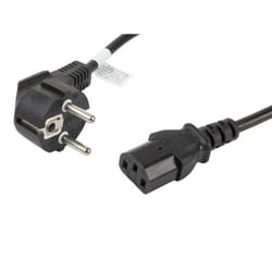 Lanberg CA-C13C-11CC-0018-BK câble électrique Noir 1,8 m Coupleur C13 CEE7/7
