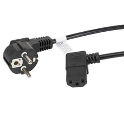 Lanberg CA-C13C-12CC-0018-BK câble électrique Noir 2 m Coupleur C13 CEE7/7