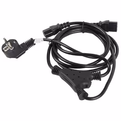 Lanberg CA-C13C-13CC-0018-BK câble électrique Noir 2 m Coupleur C13 CEE7/7