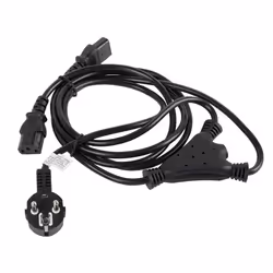 Lanberg CA-C13C-13CC-0018-BK câble électrique Noir 2 m Coupleur C13 CEE7/7
