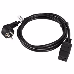 Lanberg CA-C19C-10CC-0018-BK câble électrique Noir 1,8 m CEE7/7 Coupleur C19