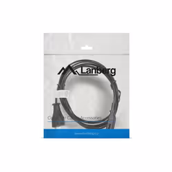 Lanberg CA-C7CA-10CC-0018-BK câble électrique Noir 1,8 m Coupleur C7 CEE7/16