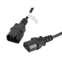Lanberg CA-C13E-10CC-0018-BK câble électrique Noir 1,8 m Coupleur C13 Coupleur C14