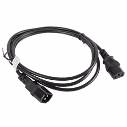 Lanberg CA-C13E-10CC-0018-BK câble électrique Noir 1,8 m Coupleur C13 Coupleur C14