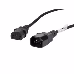 Lanberg CA-C13E-11CC-0018-BK, 1,8 m, Coupleur C13, Coupleur C14
