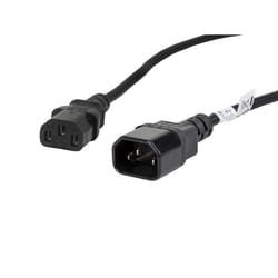 Lanberg CA-C13E-11CC-0018-BK câble électrique Noir 1,8 m Coupleur C13 Coupleur C14