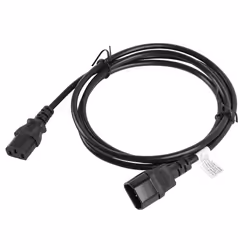 Lanberg CA-C13E-11CC-0018-BK câble électrique Noir 1,8 m Coupleur C13 Coupleur C14
