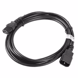 Lanberg CA-C13E-11CC-0030-BK câble électrique Noir 3 m Coupleur C13 Coupleur C14