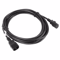 Lanberg CA-C13E-11CC-0050-BK câble électrique Noir 5 m Coupleur C13 Coupleur C14