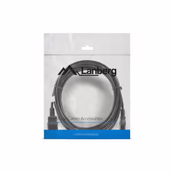 Lanberg CA-C13E-11CC-0050-BK câble électrique Noir 5 m Coupleur C13 Coupleur C14