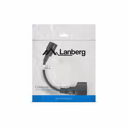 Lanberg CA-C14E-10CC-0018-BK câble électrique Noir 0,18 m Coupleur C14 - Vue supplémentaire 4