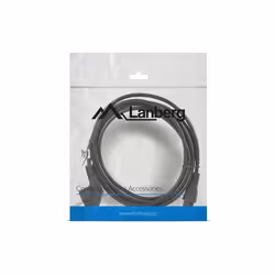 Lanberg CA-C5CA-11CC-003-BK câble électrique Noir 3 m Coupleur C5 CEE7/7 - Vue supplémentaire 4