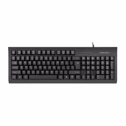 NATEC MORAY, Taille réelle (100 %), Avec fil, USB, Clavier à membrane, QWERTY, Noir