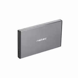 NATEC Rhino GO, Boîtier disque dur/SSD, 2.5", Série ATA III, 6 Gbit/s, Connectivité USB, Gris