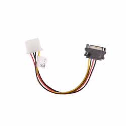Lanberg CA-SAHD-10CU-0015 câble SATA 0,15 m Molex (4-pin) SATA 15 broches Noir, Rouge, Jaune