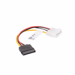 Lanberg CA-HDSA-10CU-0015, 0,15 m, Molex (4-pin), SATA 15 broches, Mâle, Femelle, Droit