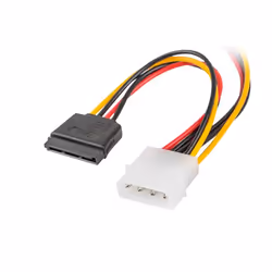 Lanberg CA-HDSA-11CU-0015, 0,15 m, Molex (4-pin), 2 x SATA 15 broches, Mâle, Femelle, Droit