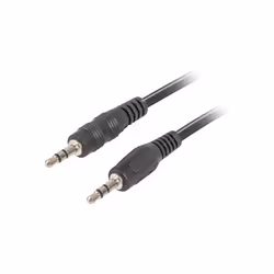 Lanberg CA-MJMJ-10CC-0020-BK, 3,5mm, Mâle, 3,5mm, Mâle, 2 m, Noir