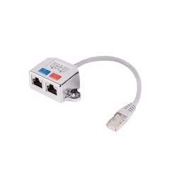 Lanberg AD-0026-S, 10/100Base-T(X), Cat5e, Nickel, Complète, Argent