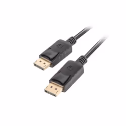 Lanberg CA-DPDP-10CC-0018-BK, 1,8 m, DisplayPort, DisplayPort, Mâle, Mâle, 3840 x 2160 pixels