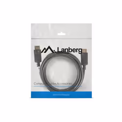 Lanberg CA-DPDP-10CC-0030-BK, 3 m, DisplayPort, DisplayPort, Mâle, Mâle, 3840 x 2160 pixels