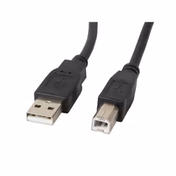 Lanberg CA-USBA-10CC-0030-BK, 3 m, USB A, USB B, USB 2.0, 480 Mbit/s, Noir