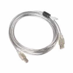 Lanberg CA-USBA-12CC-0030-TR câble USB 3 m USB 2.0 USB B Transparent