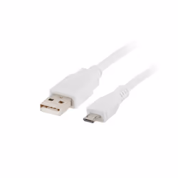 Lanberg CA-USBM-10CC-0018-W, 1,8 m, Micro-USB B, USB A, USB 2.0, 480 Mbit/s, Blanc