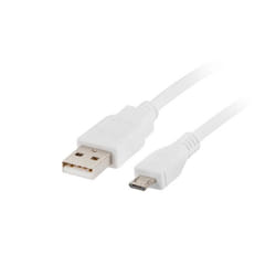 Lanberg CA-USBM-10CC-0018-W câble USB 1,8 m USB 2.0 Micro-USB B USB A Blanc
