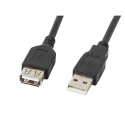 Lanberg CA-USBE-10CC-0007-BK câble USB 0,7 m USB 2.0 USB A Noir