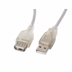 Lanberg CA-USBE-12CC-0018-TR, 1,8 m, USB A, USB A, USB 2.0, 480 Mbit/s, Transparent